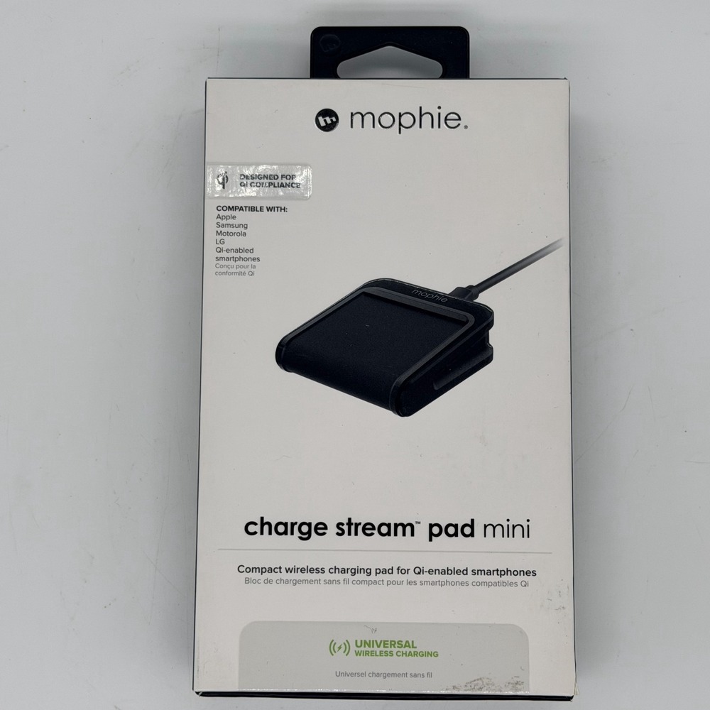 Mophie Charge Stream Pad Mini Wireless Charging Pad 5-watts With Micro USB Cable